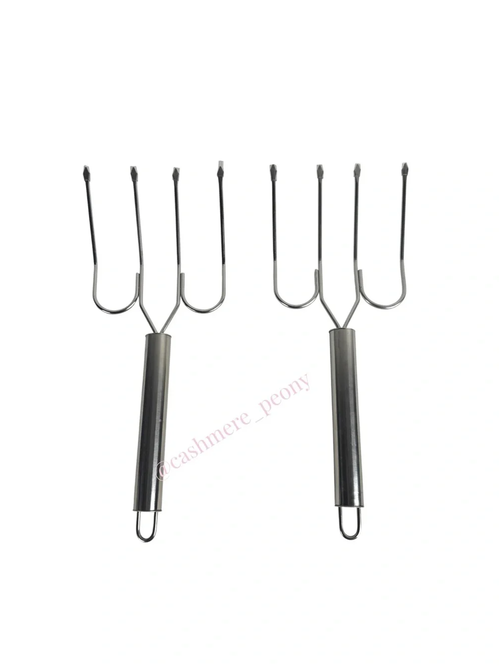 Norpro Stainless Steel Set of Turkey Roast Ham BBQ Cooking Wide Prongs Lifters
